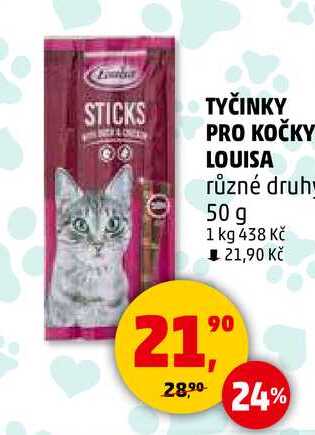 TYČINKY PRO KOČKY LOUISA různé druhy, 50 g   