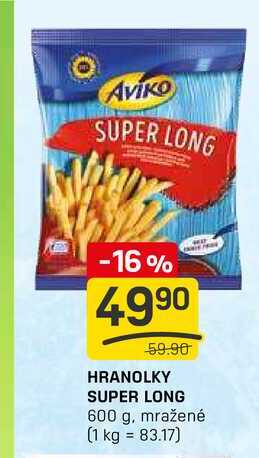 HRANOLKY SUPER LONG 600 g, mražené 