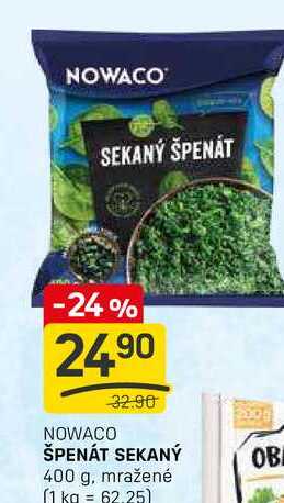 ŠPENÁT SEKANÝ 400 g, mražené 