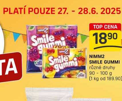 NIMM2 SMILE GUMMI různé druhy 90-100 g
