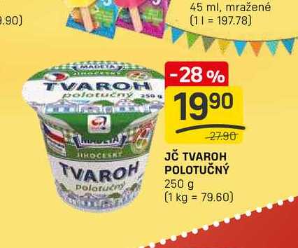 JČ TVAROH POLOTUČNÝ 250 g 