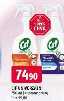 Cif univerzální 750 ml vybrané druhy