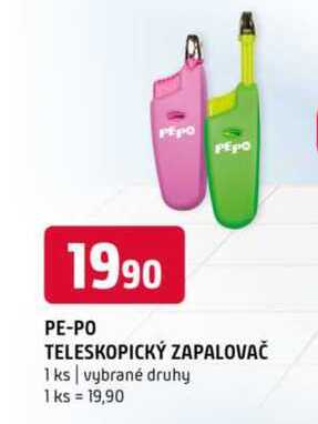 PE-PO teleskopický zapalovač 1 ks vybrané druhy 