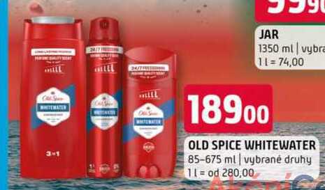 Old Spice whitewater vybrané druhy
