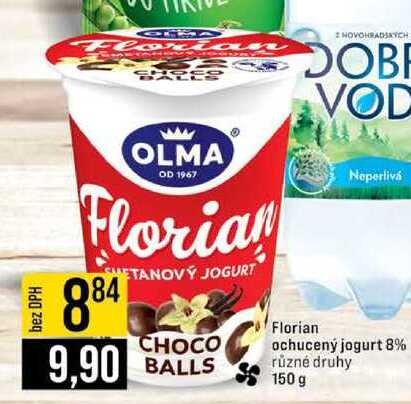 Florian Neperlivá ochucený jogurt 8% různé druhy 150 g 