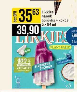 Likkies nanuk borůvka + kokos 5 x 84 ml
