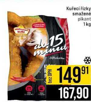 Kuřecí řízky smažené pikant 1kg 