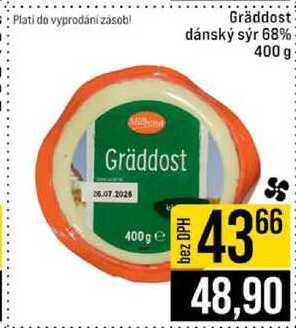 Gräddost dánský sýr 68% 400 g 