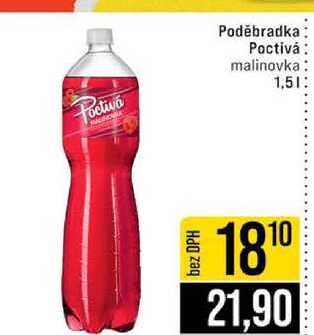 Poděbradka Poctivá malinovka 1,5l