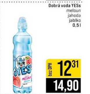Dobrá voda YESS meloun jahoda jablko 0,5l