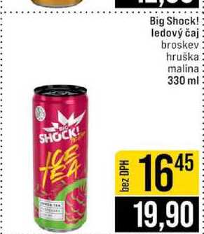 Big Shock! ledový čaj broskev hruška malina 330 ml 