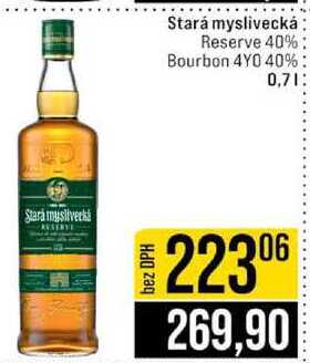 Stara myslivecká Stará myslivecká Reserve 40% Bourbon 4YO 40% 0,7l