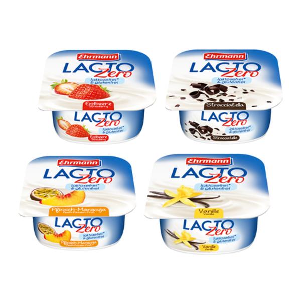 Ehrmann Jogurt řeckého typu s nízkým obsahem laktózy Mix (jahoda, vanilka, stracciatella, broskev - maracuja)