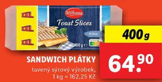 SANDWICH PLÁTKY, 400 g