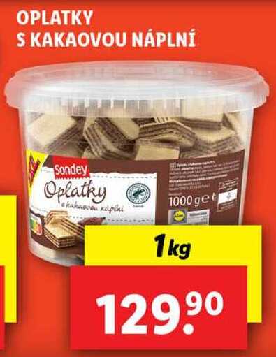 OPLATKY S KAKAOVOU NÁPLNÍ, 1 kg