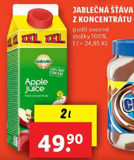 JABLEČNÁ ŠŤÁVA Z KONCENTRÁTU, 2 l