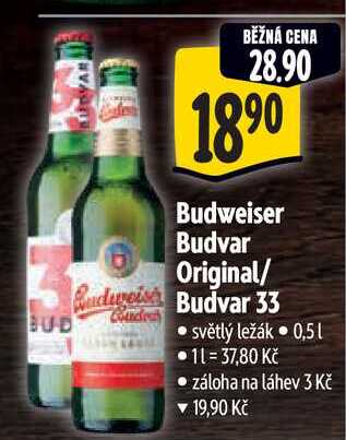 Budvar Original/ Budvar 33 0,5 l