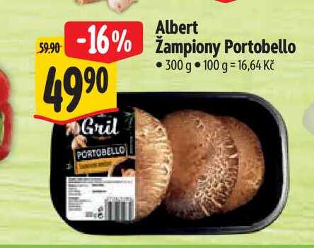Albert žampiony Portobello  300 g