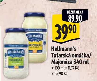   Hellmann's Tatarská omáčka/ Majonéza 340 ml  