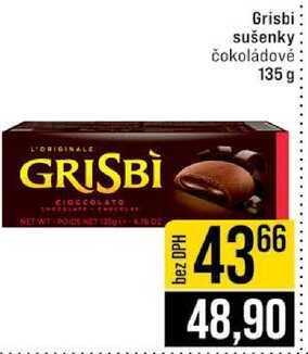 Grisbi sušenky čokoládové 135 g