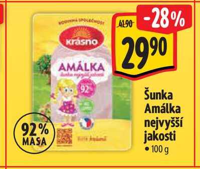   Šunka Amálka nejvyšší jakosti 100 g 