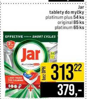 Jar tablety do myčky platinum plus 54 ks