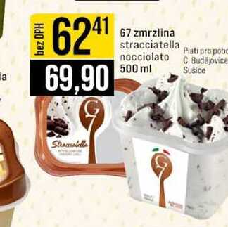 G7 zmrzlina stracciatella nocciolato 500 ml 