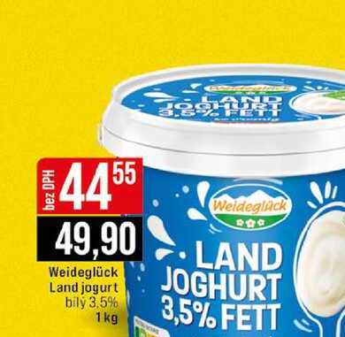 Weideglück Land jogurt bílý 3,5% 1kg