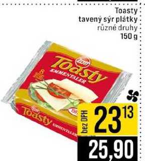 Toasty tavený sýr plátky různé druhy 150 g
