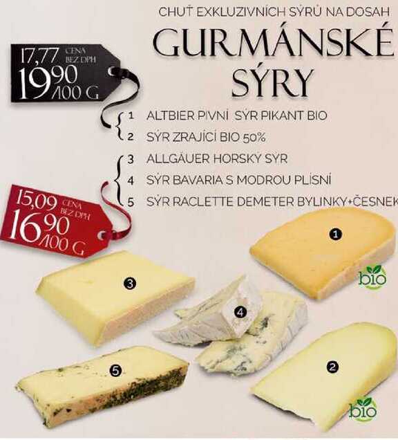 GURMÁNSKÉ SÝRY 100g
