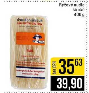 Rýžové nudle široké 400 g 