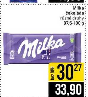Milka čokoláda různé druhy 87,5-100 g 
