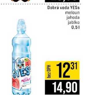 Dobrá voda YESS meloun jahoda jablko 0,5l