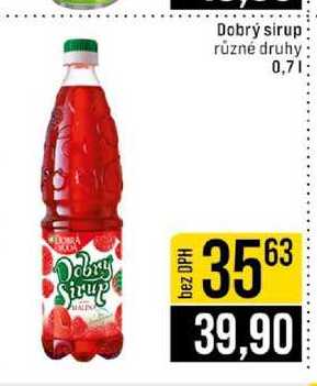 Dobrý sirup různé druhy 0,7l