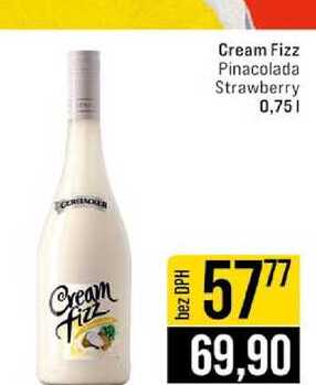 Cream Fizz Pinacolada Strawberry 0,75l