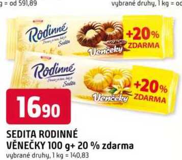 Sedita Rodinné věnečky 100g + 20% zdarma