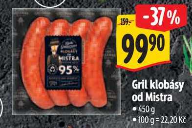 Gril klobásy od Mistra, 450 g