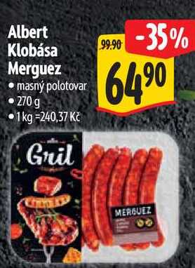 Albert Klobása Merguez, 270 g