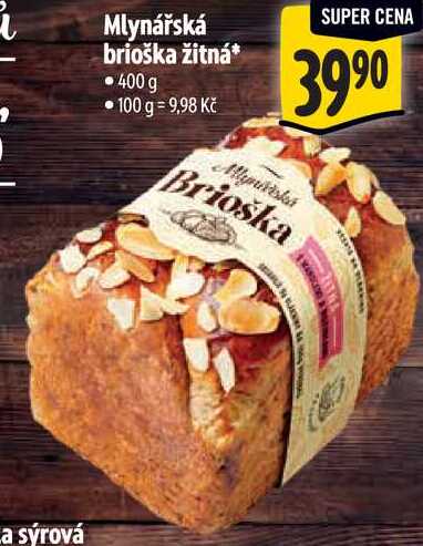 Mlynářská brioška žitná, 400 g