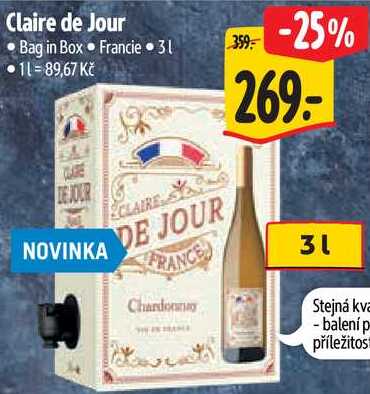 Claire de Jour, 3 l