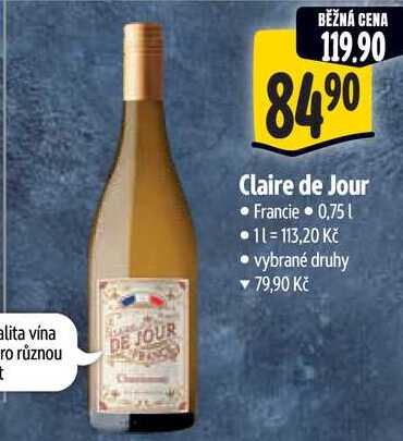 Claire de Jour, 0,75 l