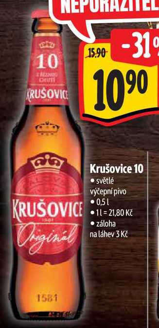 Krušovice 10, 0,5 l