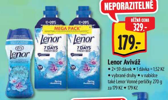 Lenor Aviváž, 2x 59 dávek 