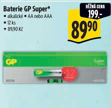 Baterie GP Super, 12 ks 