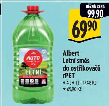 Albert Letní směs do ostřikovačů rPET, 4 l