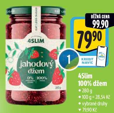 4Slim 100% džem, 280 g 