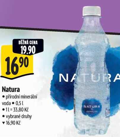 Natura přírodní minerální voda, 0,5 l