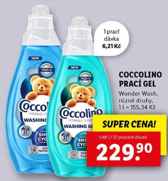 COCCOLINO PRACÍ GEL, 1,48 l/37 pracích dávek