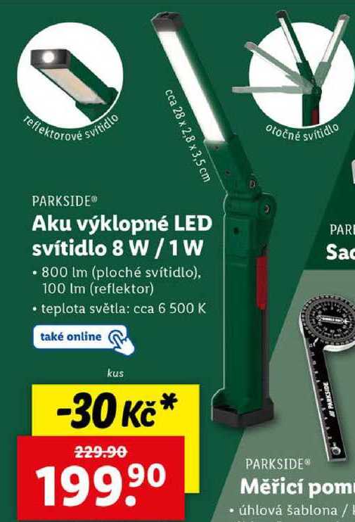 Aku výklopné LED svítidlo 8 W/1W