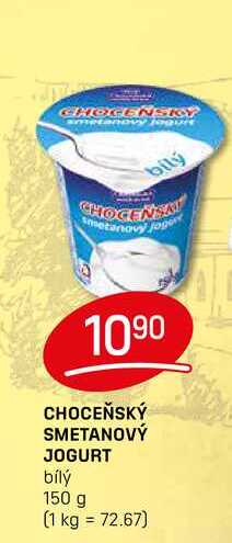 CHOCEŇSKÝ SMETANOVÝ JOGURT bílý 150 g 